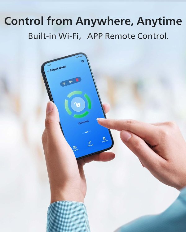 Philips 2-in-1 Combo Unit- Wi-Fi Palm Recognition Smart Deadbolt Door Lock with Wireless Doorbell For Discount - Image 4