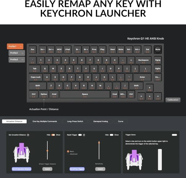 Keychron Q1 HE Swappable RGB Backlight Nebula Switch Knob Version - Black Supply - Image 5
